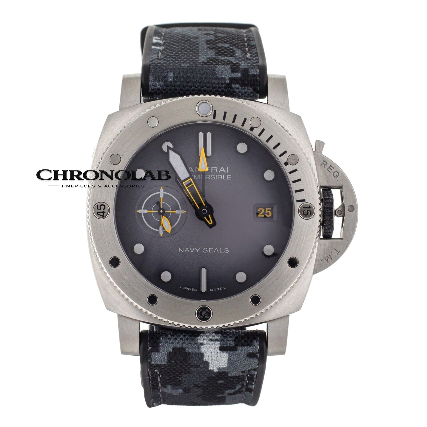 Panerai Submersible QuarantaQuattro Navy SEALs 44mm automatic stainless steel watch PAM01323