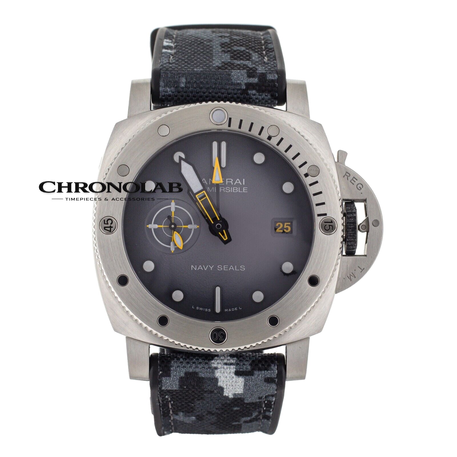 Panerai Submersible QuarantaQuattro Navy SEALs 44mm automatic stainless steel watch PAM01323