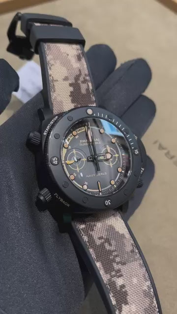 Panerai Submersible Chrono Navy SEALs replica Titanio case 47mm automatic movement – chronolab.gr