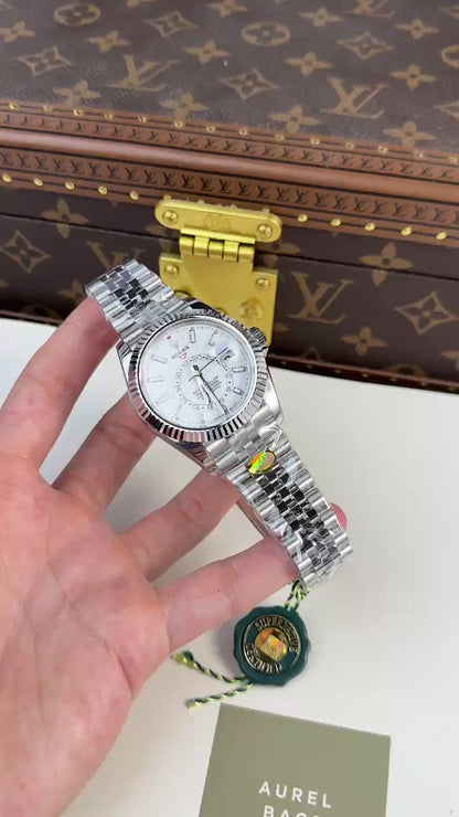 Rolex Sky Dweller 326934 Dial White Strap Jubilee 42mm Clone