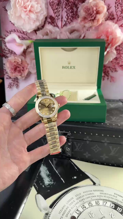 Rolex DateJust 278288 Replica Watch Yellow President Strap 31mm Clone