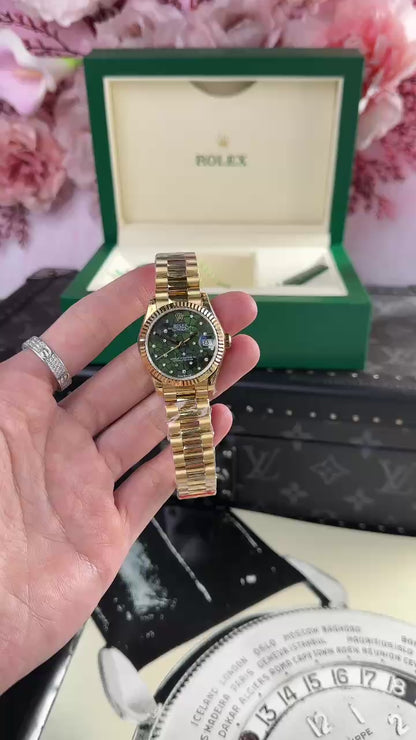 Rolex Replica Watch DateJust 278288 Olive Flower Pattern Dial 31mm Clone