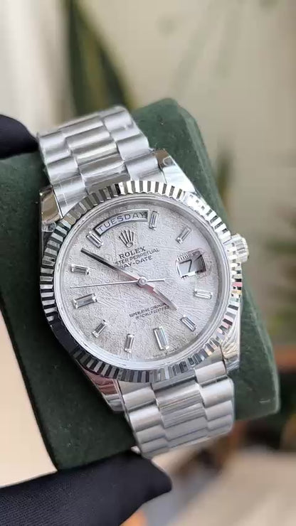 Rolex Replica Watch Day-Date Meteorite Dial President Strap GM Factory 40mm