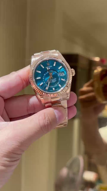 Rolex Sky-Dweller 336935 Replica 11 Watch Rose Gold Noob Factory 42mm