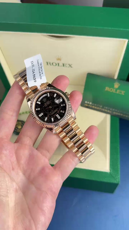 Rolex Best Replica Watch Day-Date 228235 Eisenkiesel Dial 18K Gold Wrapped GMF 40mm