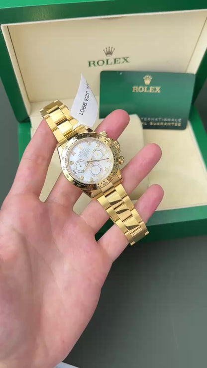 Rolex Daytona 116508 Gold Wrapped Dial Mother Of Pearl Clean Factory 40mm