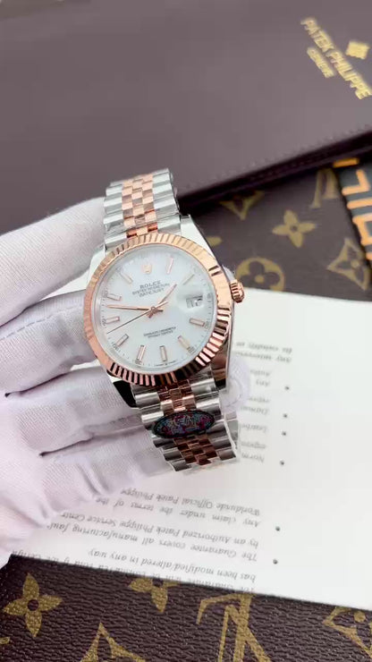 Rolex Replica Watches DateJust 126331 Demi Rose White Dial Clean Factory 41mm