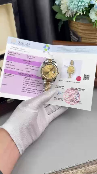 Rolex DateJust Replica Watch Gold Wrapped Jubilee Strap GM Factory 41mm