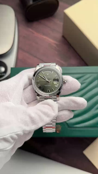 Rolex Day-Date 228236 Replica Watch Refine Green Dial GM V2 40mm