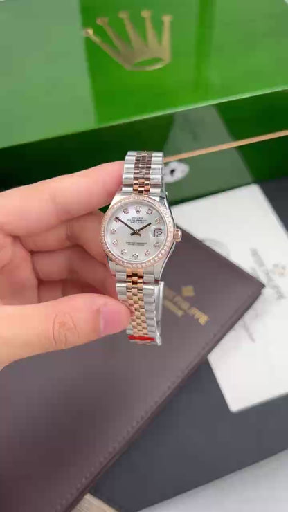 Rolex Replica Watch DateJust Mother Of Pearl Dial EW Factory 31mm