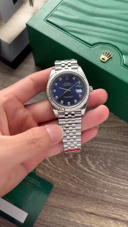 Rolex DateJust Replica Watch Blue Dial Jubilee Strap EW Factory 36mm
