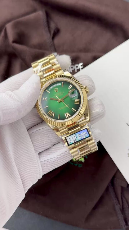 Rolex Replica Watch Day-Date 228238-0069 Green Ombre 185 Grams QF Factory 40mm