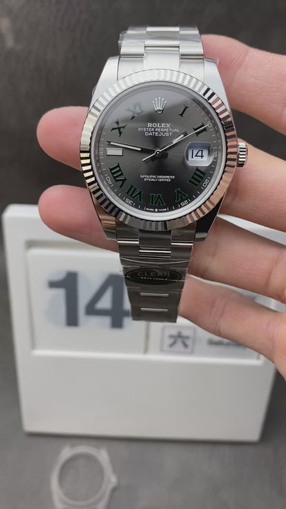 rolex-datejust-41mm-126334-wimbledon-dial-oyster-clean-factory-video-review