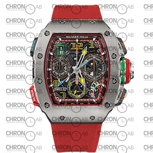 RM 65 Red Velcro Strap Clone 44mm Watches
