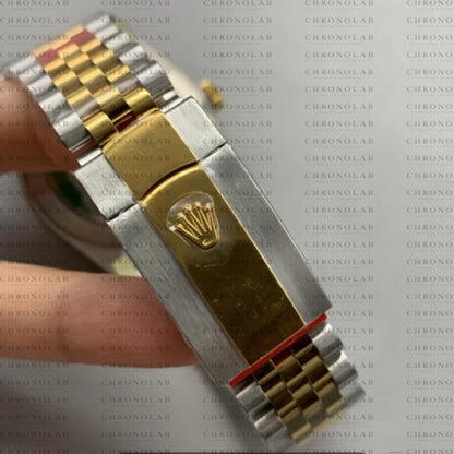 Χρυσό και ατσάλινο κούμπωμα Oysterclasp για μπρασελέ Rolex Datejust Two-Tone
