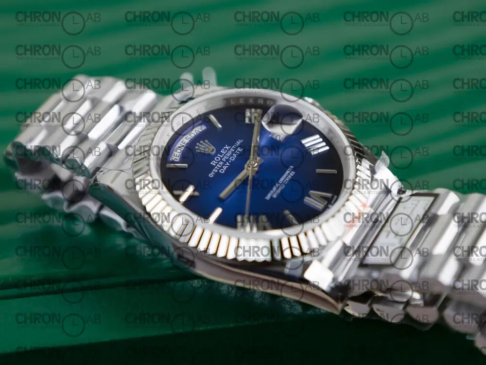 Rolex Best Replica Watch Day-Date Blue Ombre QF Factory 40mm Clone Watches