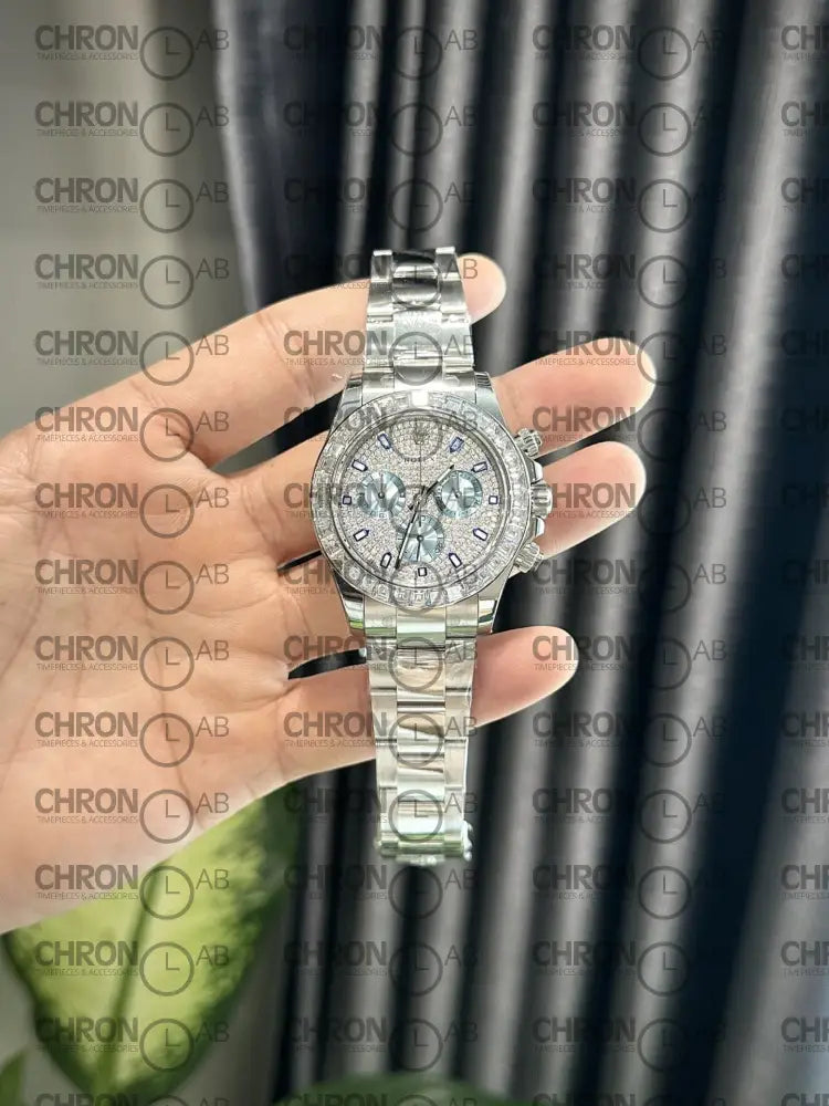 Rolex Best Replica Watch Daytona Custom Diamonds Moissanite 40mm Watches