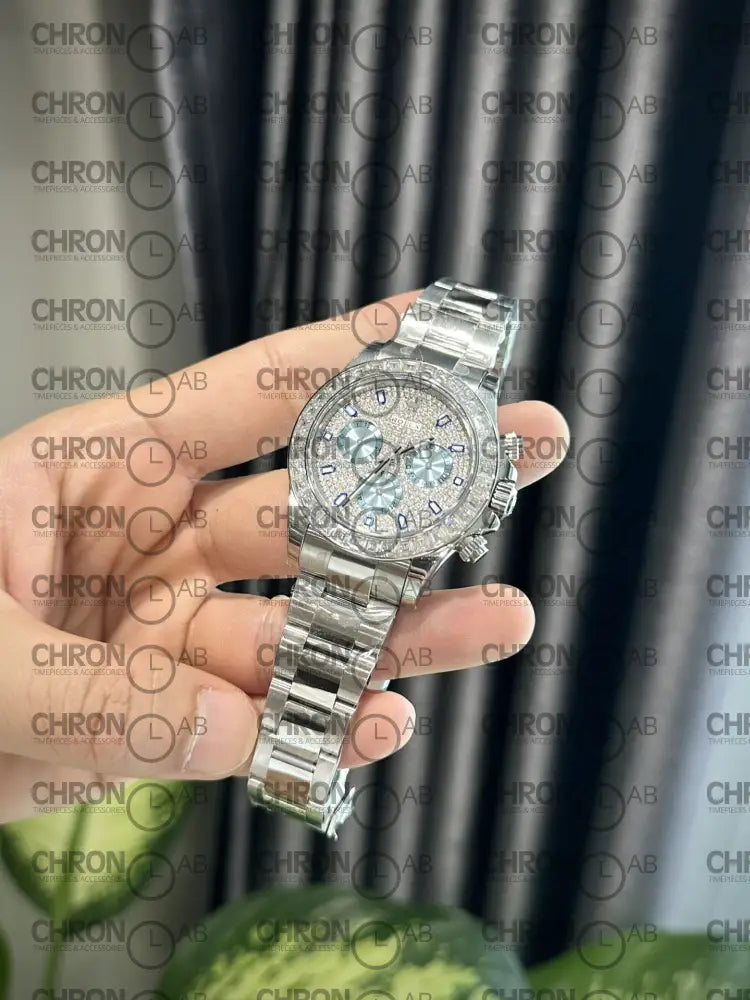 Rolex Best Replica Watch Daytona Custom Diamonds Moissanite 40mm Watches