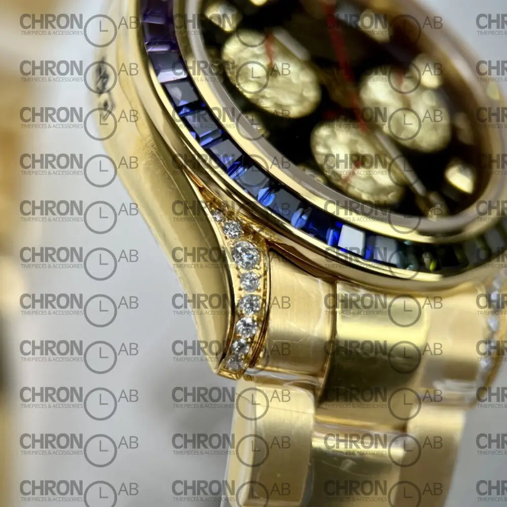 Rolex Best Replica Watch Daytona Rainbow Gold Wrapped And Moissanite Diamond Custom 40mm Watches