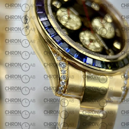 Rolex Best Replica Watch Daytona Rainbow Gold Wrapped And Moissanite Diamond Custom 40mm Watches