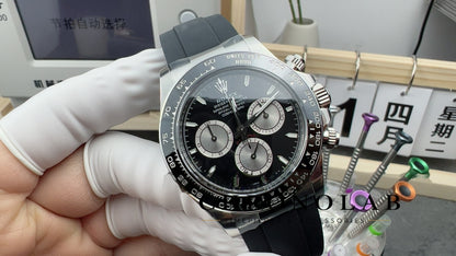 Rolex Cosmograph Daytona 40mm 126519LN Black Dial Grey Chrono Sub-Dial Black Ceramic Bezel Stainless Steel Case SH4131 Movement Oysterflex Strap Clean Factory V3