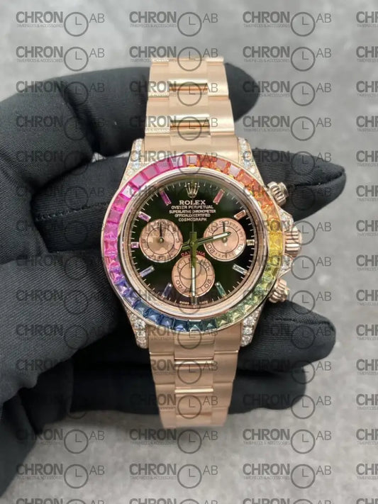 Rolex Custom Daytona Rainbow M116595R – 18Κ – 40mm Watches