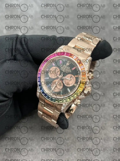 Rolex Custom Daytona Rainbow M116595R – 18Κ – 40mm Watches