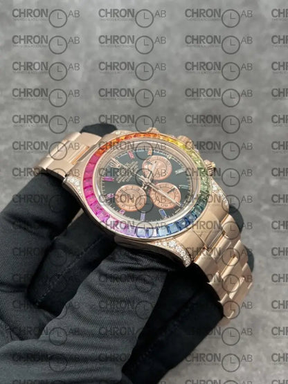 Rolex Custom Daytona Rainbow M116595R – 18Κ – 40mm Watches