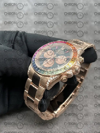 Rolex Custom Daytona Rainbow M116595R – 18Κ – 40mm Watches