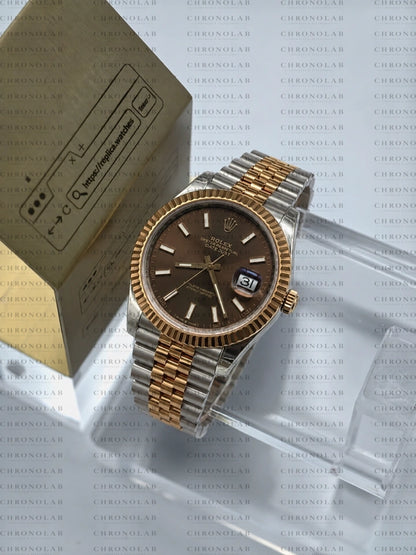 Rolex Datejust 41mm M126333-0002 Two-Tone Silver Dial με πολυτελές κουτί EW Factory
