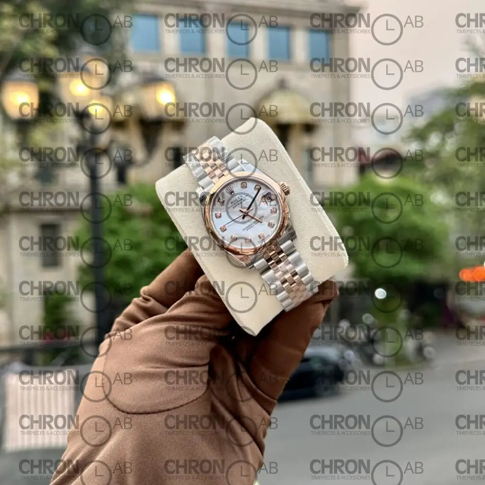 Rolex DateJust Replica 31mm – Demi Rose Gold – Mother of Pearl Dial Clone Watches
