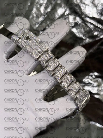 Rolex DateJust Supreme Custom Moissanite Diamonds Red Dial 41mm Clone Watches