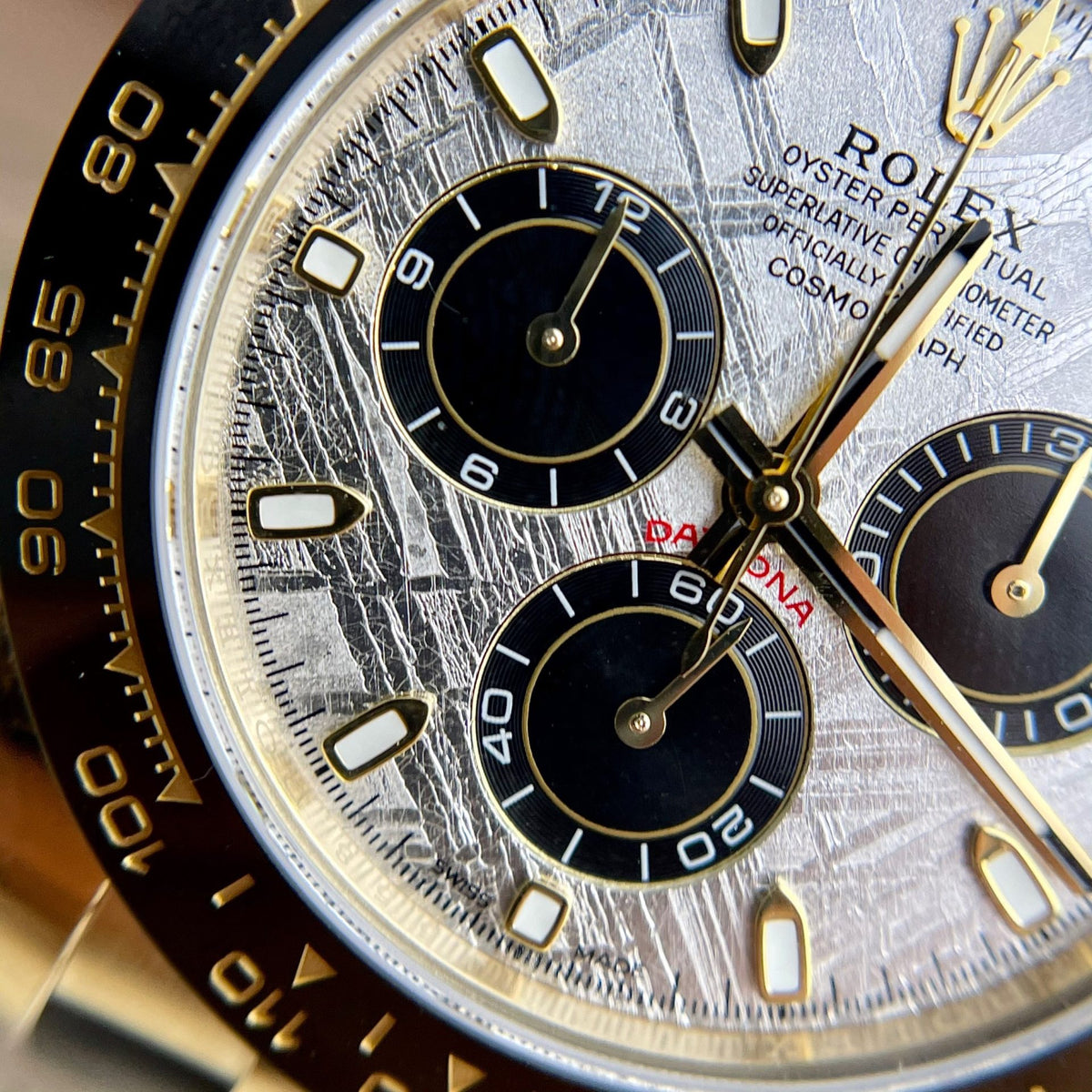 Clean Factory Rolex Daytona 116518LN 1:1 Swiss Clone detailed 3D textured meteorite dial