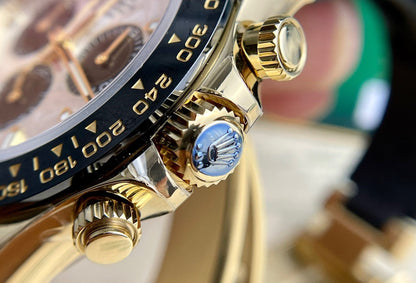 Premium non luminous yellow gold polished hands Rolex Daytona 116518LN Meteorite replica