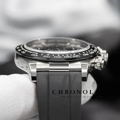 High performance Oysterflex rubber strap with inner flexible metal blades Rolex Daytona replica