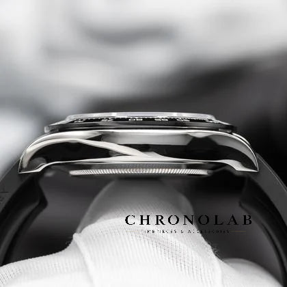 Custom white gold finished 904L steel case profile Rolex Daytona Ghost 116519LN Clean Factory