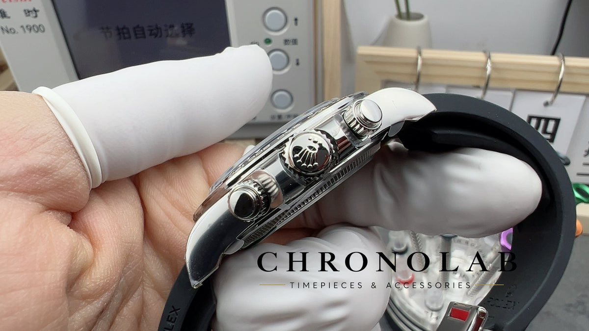 904L Stainless steel folding Oysterlock safety clasp with Easylink 5mm comfort extension link on Rolex Daytona 126519LN Clean Factory V3