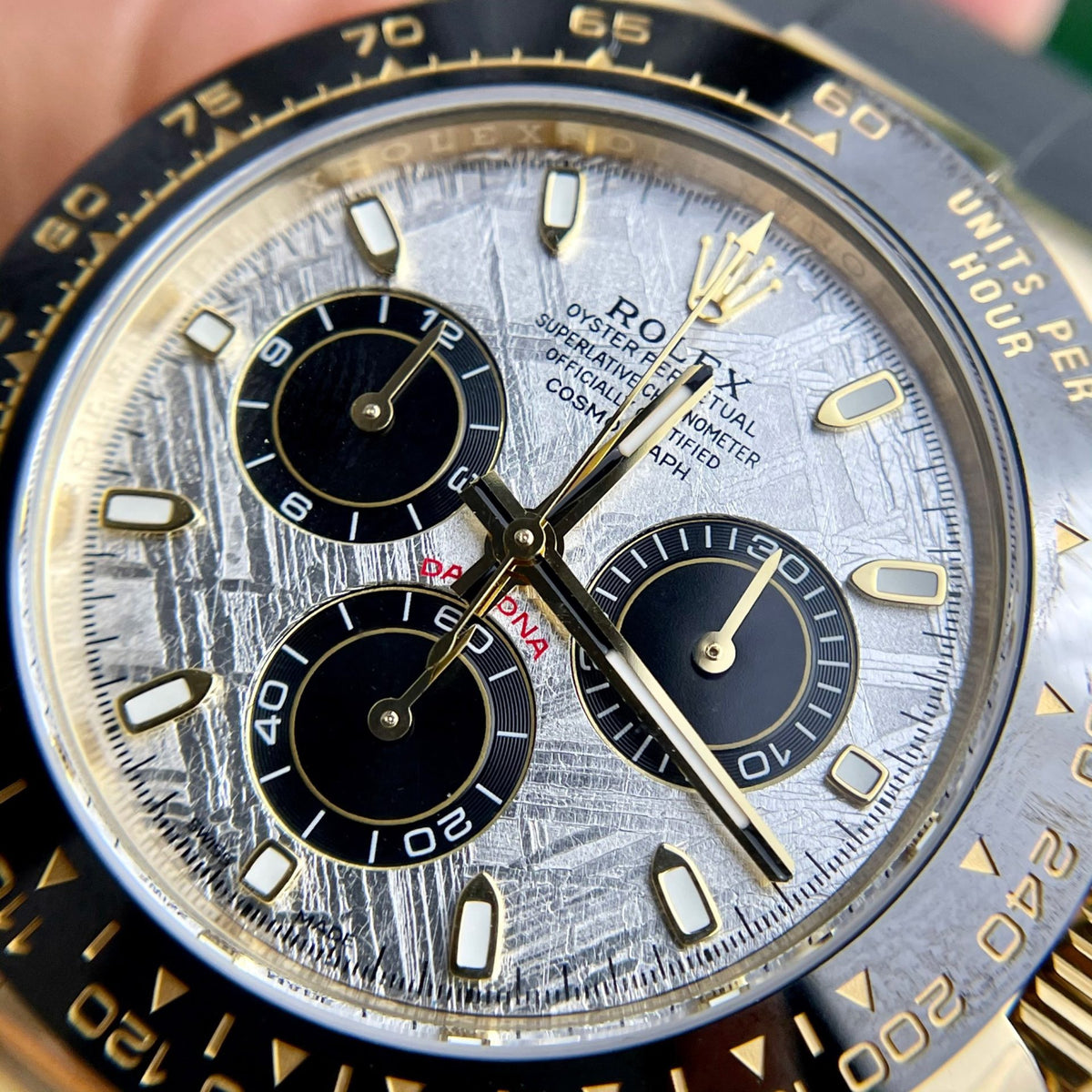 Clean Factory Rolex  116518ln Daytona 1:1 Swiss Clone detailed 3D textured meteorite dial