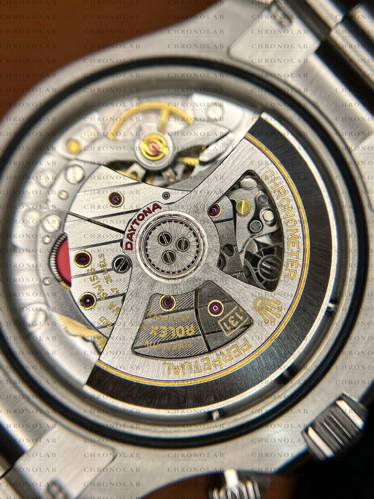 Macro view of the SH4131 clone movement caliber geometry and column wheel mechanism from Clean Factory view 2