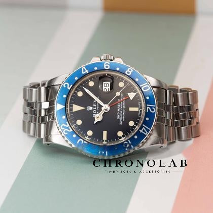 High-Dome acrylic plexiglass crystal with 2.5x Cyclops magnifier lens Rolex GMT-Master 1675 blueberry