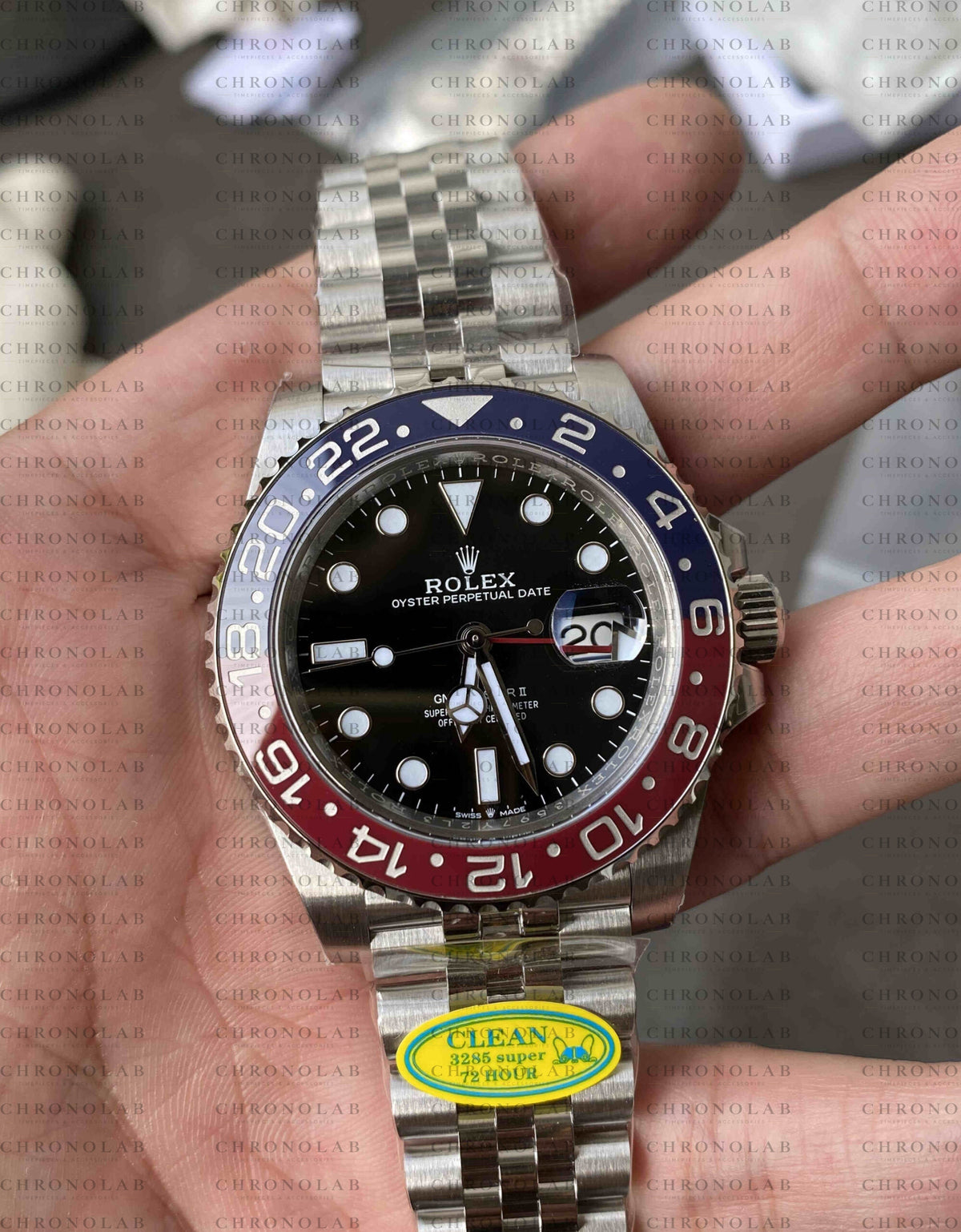 Rolex GMT-Master II 40mm 126710BLRO Pepsi Blue Red Ceramic Bezel 904L Stainless Steel Case and Jubilee Bracelet Clean Factory V3 New Dandong 3285 Movement Main Product Image