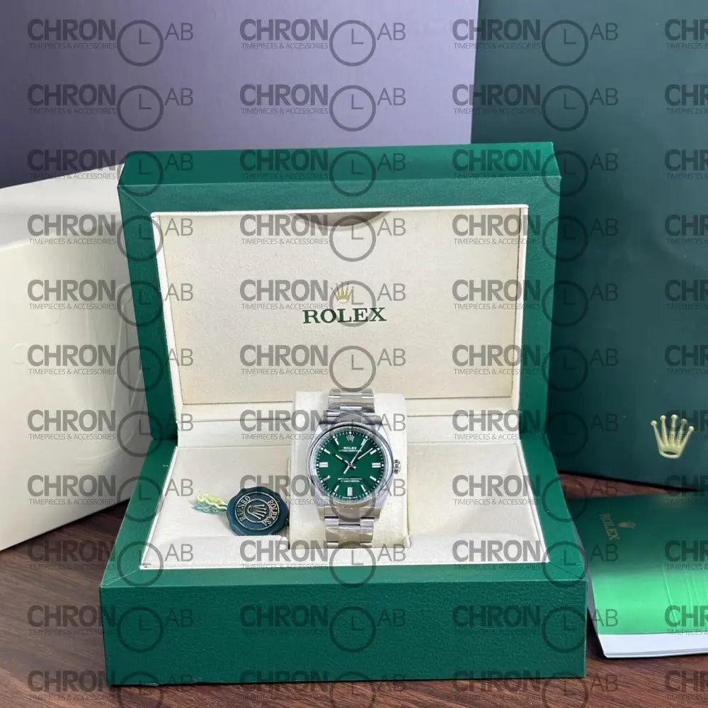 Rolex Oyster Perpetual 126000 Green Dial Clean Factory 36mm Watches