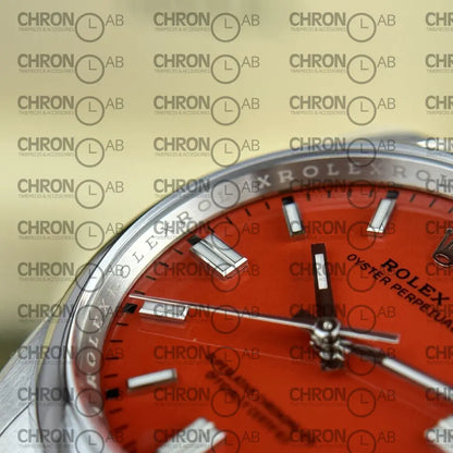 Rolex Oyster Perpetual 126000 Red Dial Clean Factory 36mm Watches