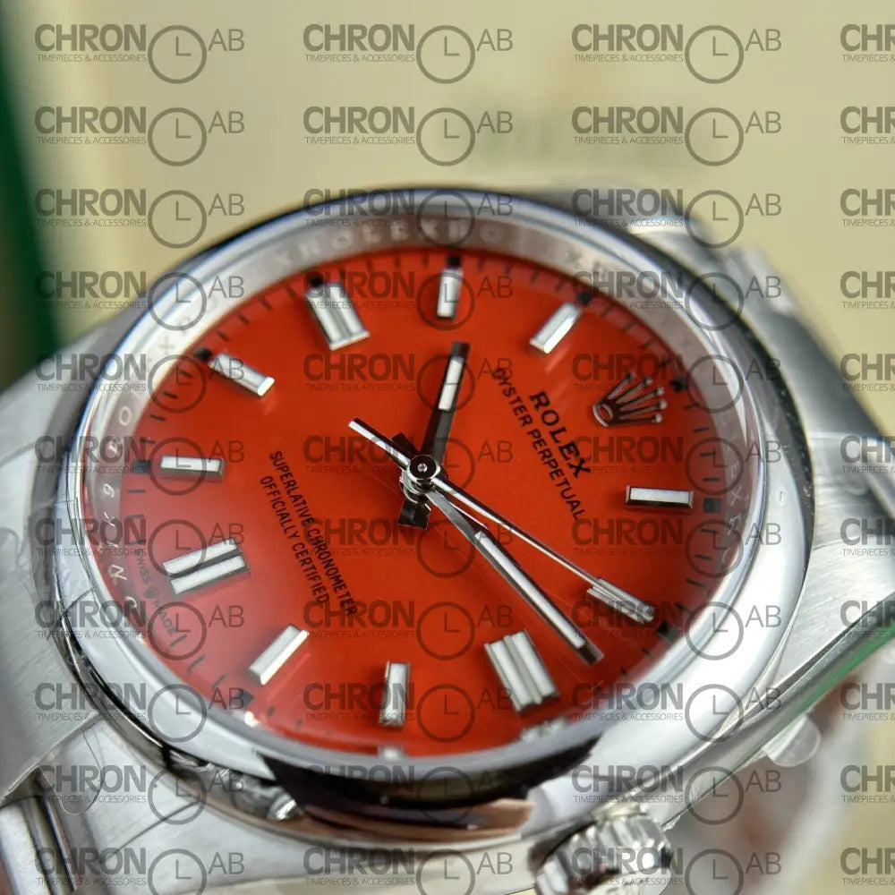 Rolex Oyster Perpetual 126000 Red Dial Clean Factory 36mm Watches