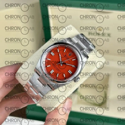 Rolex Oyster Perpetual 126000 Red Dial Clean Factory 36mm Watches