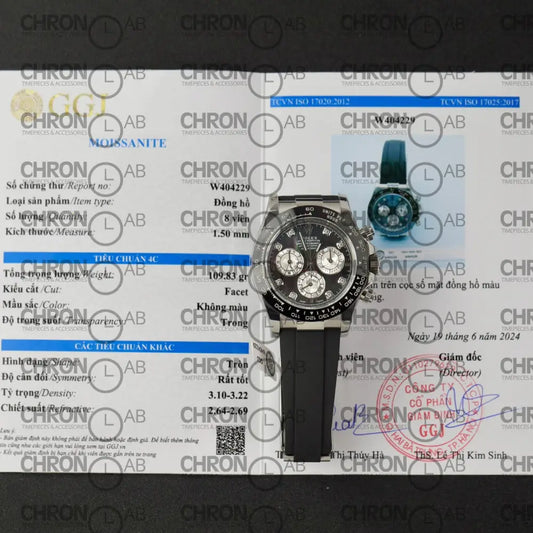 Rolex Replica Daytona – Mother of Pearl Dial & Moissanite Diamonds Custom 40mm Clone Watches