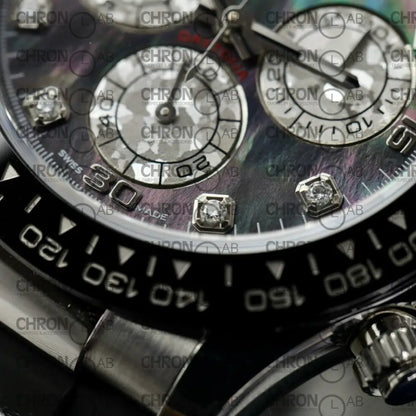 Rolex Replica Daytona – Mother of Pearl Dial & Moissanite Diamonds Custom 40mm Clone Watches