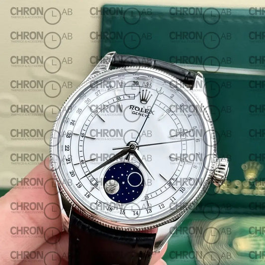 Rolex Replica Watch Cellini Moonphase Dial White 39mm Watches