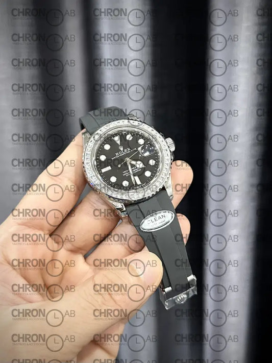 Rolex Replica Watch Yacht-Master Custom Moissanite Diamonds Clean Factory 40mm Watches