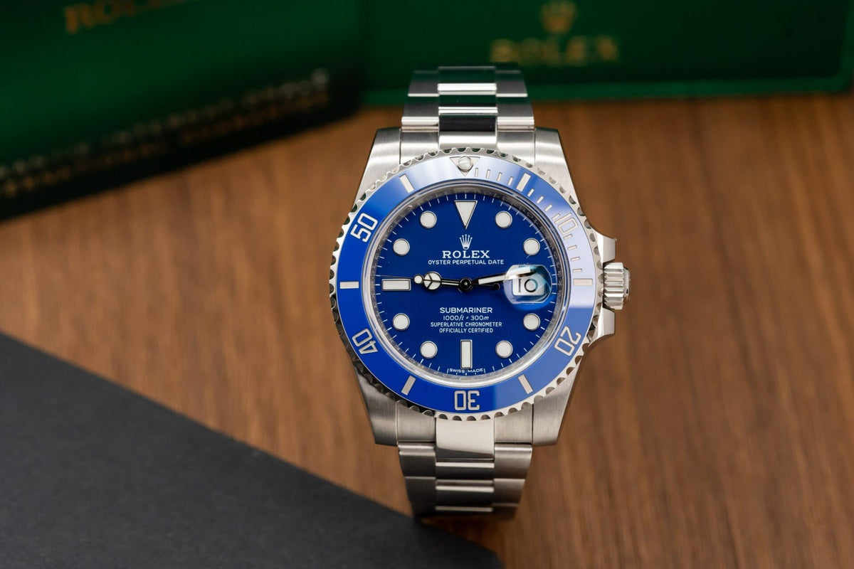 Clean Factory Rolex Submariner Smurf 1:1 Swiss Clone detailed hands and markers